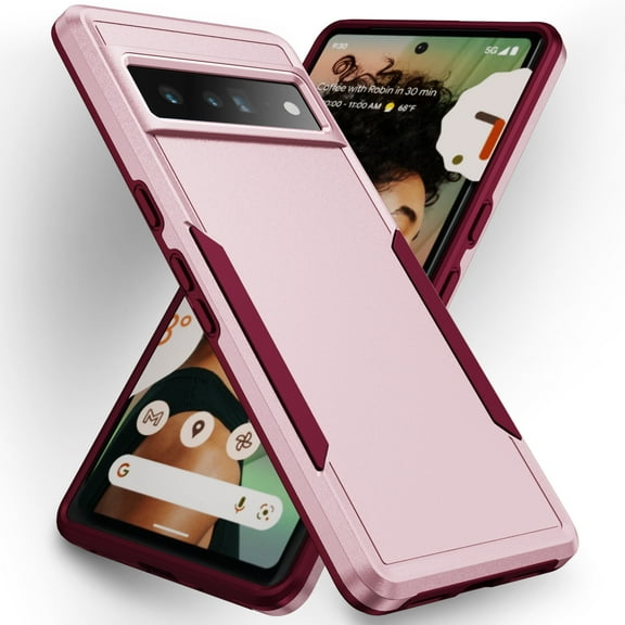 TECH CIRCLE for Google Pixel 8 Pro Case, Slim Hybrid 2-In-1 Hard PC Soft TPU Dual Layer Heavy Duty Rugged Shockproof Protective Lightweight Case for Google Pixel 8 ProPink+Rose