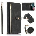 thumbnail image 1 of TECH CIRCLE for Google Pixel 8 Pro,Google Pixel 8 Pro Case,Crossbody Wallet Case with Strap Style Premium PU Leather Magnetic Clasp Card Cash Slots Holder Phone Shell for Google Pixel 8 Pro,Black, 1 of 10