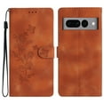 thumbnail image 1 of TECH CIRCLE for Google Pixel 8 Pro,Google Pixel 8 Pro Wallet Case with Wristband Slim Shockproof PU Leather Embossed Pattern Folding Stand Card Slots for Google Pixel 8 Pro 6.7" 2023,Brown, 1 of 11