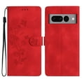 thumbnail image 1 of TECH CIRCLE for Google Pixel 8 Pro,Google Pixel 8 Pro Wallet Case with Wristband Slim Shockproof PU Leather Embossed Pattern Folding Stand Card Slots for Google Pixel 8 Pro 6.7" 2023,Red, 1 of 11