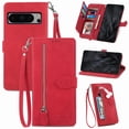 thumbnail image 1 of TECH CIRCLE for Google Pixel 8 Pro Wallet Case, Flower Embossed Premium PU Leather Wallet Flip Protective Stand Phone Case Cover with Card Slots Wrist Strap for Google Pixel 8 Pro 6.7" 2023, Red, 1 of 9