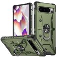 thumbnail image 1 of TECH CIRCLE for Google Pixel 8 Rugged Case, Heavy Duty 360° Rotation Ring Holder Kickstand Shockproof Protective Case Magnetic Car Mount Anti-Slip Hybrid Phone Cover for Google Pixel 8, Armygreen, 1 of 9