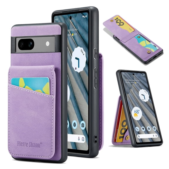 TECH CIRCLE for Google Pixel 8 Women Girls Case, Premium PU Leather Wallet Case with Card Slots on Back Flip Protective Wallet Case for Google Pixel 8 Phone Case - Purple