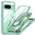 thumbnail image 1 of TECH CIRCLE for Google Pixel 9 Pro Magnetic Hard Clear Case with Built in Screen & Lens Protector Dustproof Shockproof Rugged Water-Resistant,Compatible with MagSafe Anti-Slip Frame,Green, 1 of 5