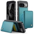 thumbnail image 1 of TECH CIRCLE for Google Pixel 9 Pro / Pixel 9 Case 6.3" 2024, PU Leather Case with A Removable Magnetic Wallet with Stand Function, RFID Blocking Credit Card Slots, Lightweight Men's Phone Cover, Green, 1 of 10