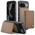 thumbnail image 1 of TECH CIRCLE for Google Pixel 9 Pro / Pixel 9 Case 6.3" 2024, PU Leather Case with A Removable Magnetic Wallet with Stand Function, RFID Blocking Credit Card Slots, Lightweight Men's Phone Cover, Brown, 1 of 10