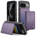 thumbnail image 1 of TECH CIRCLE for Google Pixel 9 Pro / Pixel 9 Case 6.3" 2024, PU Leather Case with A Removable Magnetic Wallet with Stand Function, RFID Blocking Credit Card Slots, Lightweight Phone Cover, Purple, 1 of 10