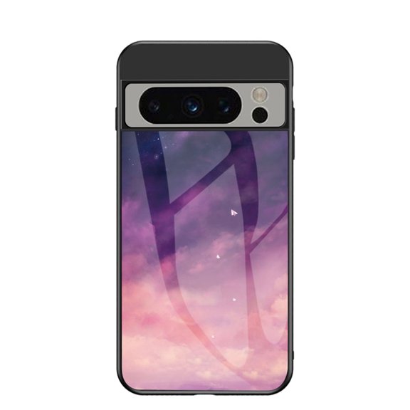 TECH CIRCLE for Google Pixel 9 Pro XL Case, Glass Back Cover Galaxy Series Sleek Anti-Scratch Shockproof Bumper Slim Fit Shell Cover for Google Pixel 9 Pro XL 6.8" 2024,Purple