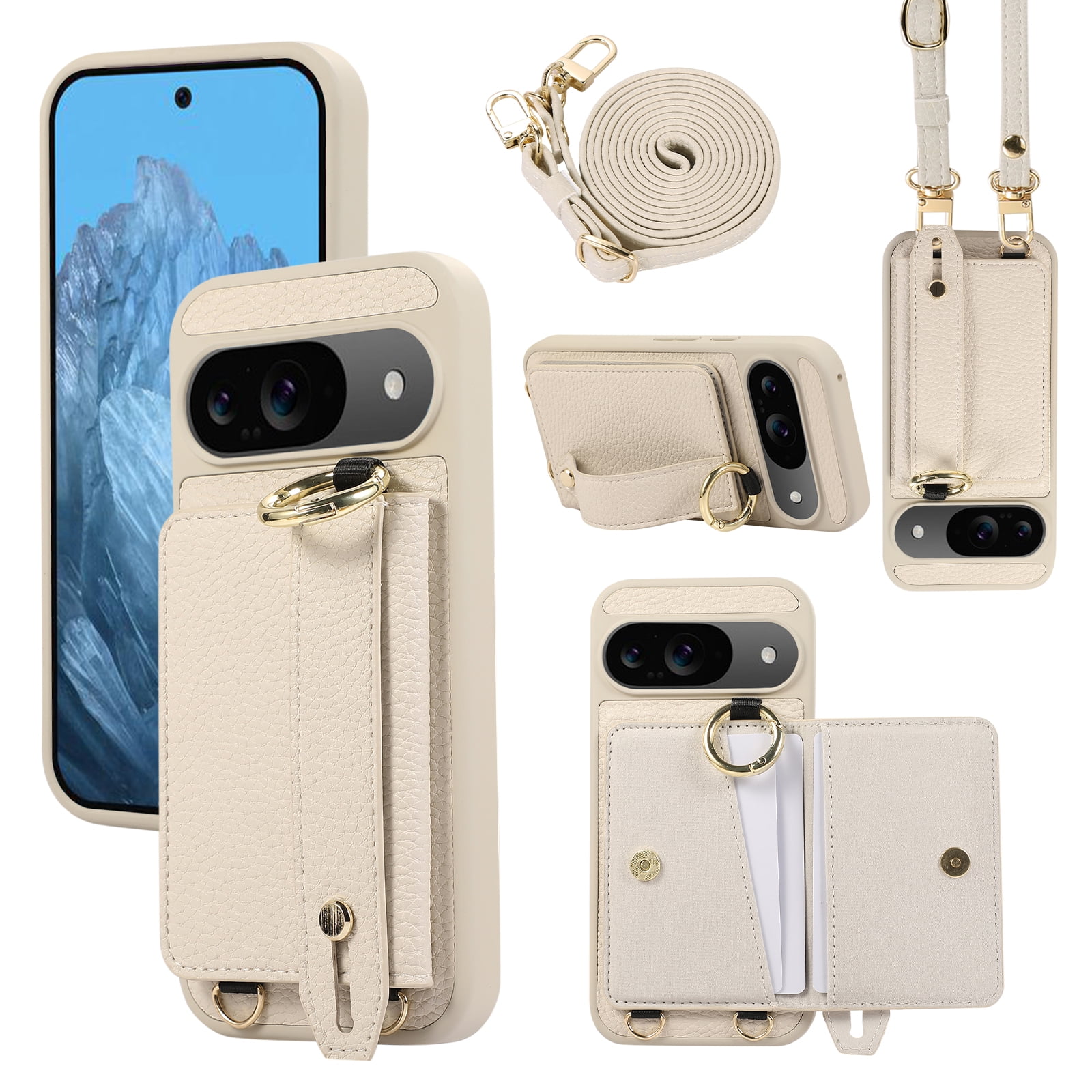 TECH CIRCLE for Google Pixel 9 Pro XL Wallet Case, Lanyard Wrist Strap ...