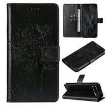 TECH CIRCLE for Google Pixel 9 Pro XL Wallet Case, Tree Embossed PU Leather Flip Folio Kickstand Card Holder Magnetic Wrist Strap Protective Case for Google Pixel 9 Pro XL 6.8" 2024,Black