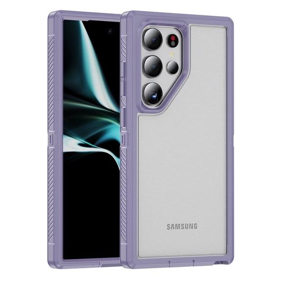 TECH CIRCLE Hard Case for Samsung Galaxy S24 Ultra (6.8") 2024 - Shockproof Scratch Resistant Plastic Premium Rugged Phone Case Protective Lightweight Slim Fit Basic Case Cover, Purple Clear