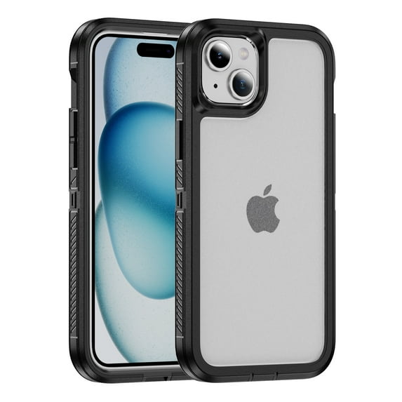 TECH CIRCLE Hard Case for iPhone 11 (6.1") 2019 - Shockproof Scratch Resistant Plastic Premium Rugged Phone Case Protective Lightweight Slim Fit Basic Case Cover, Black Clear