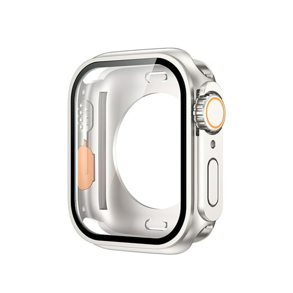 TECH CIRCLE Hard Plastic Shell Case for Apple Watch Series 6/5/4 40mm & iWatch SE 40mm, Lightweight Protective Smartwatch Case with Tempered Glass Screen Protector, Slim Bumper Cover, Starlight