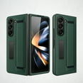 thumbnail image 1 of TECH CIRCLE Kickstand Case for Galaxy Z Fold 5, Slim PU Leather Shockproof Protective Stand Phone Case with Finger Strap Built-in Screen Protector for Samsung Galaxy Z Fold 5 5G 2023 7.6", Green, 1 of 11