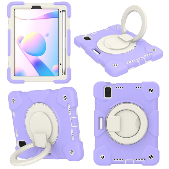 TECH CIRCLE Kids Case for Apple iPad mini 6th Gen 8.3-inch 2021 - Rugged Protective Handle Kickstand Shockproof Hybrid TPU PC Cover Shoulder Strap Pencil Holder Case for Apple iPad mini 6-Lightpurple