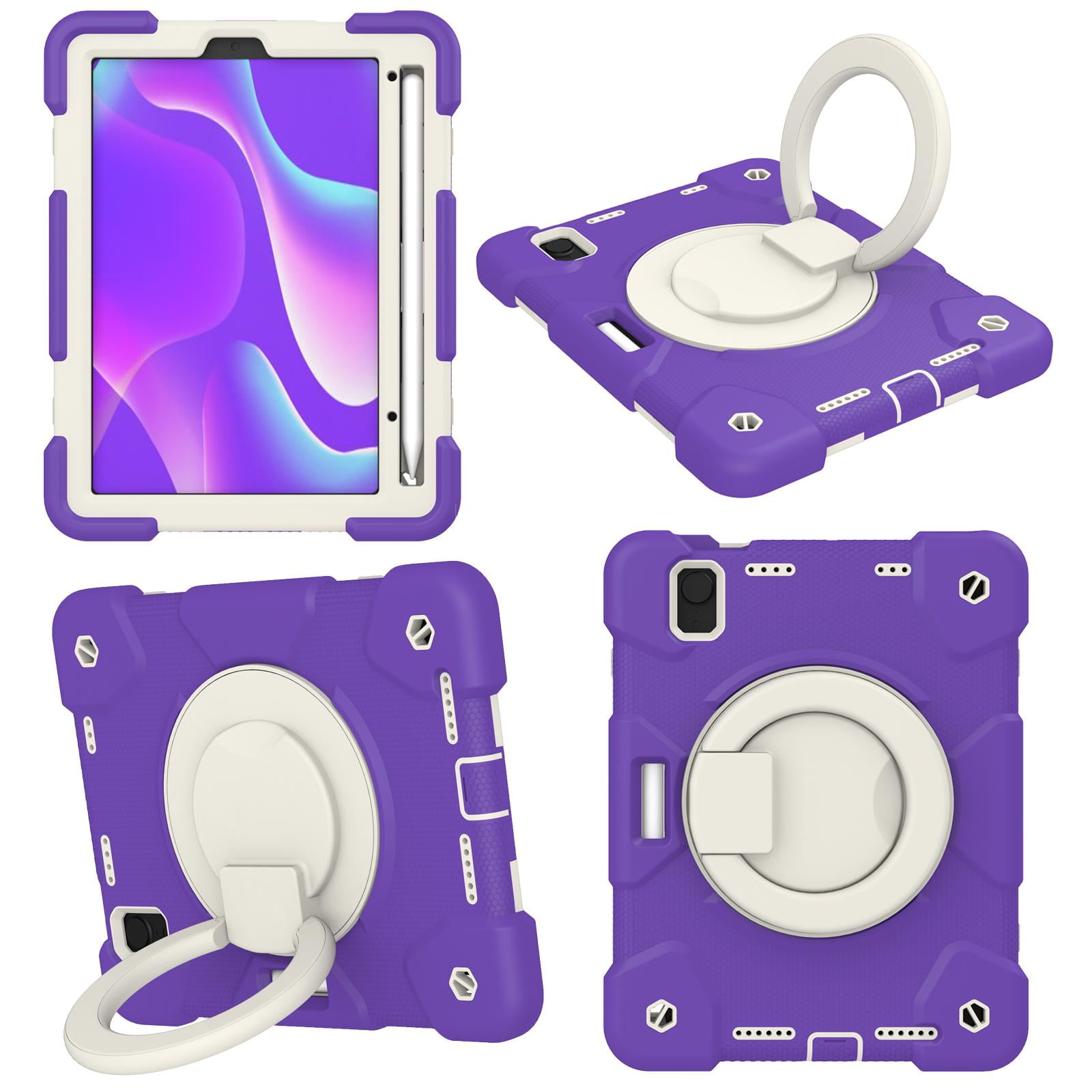 TECH CIRCLE Kids Case for Apple iPad mini 6th Gen 8.3-inch 2021 - Rugged Protective Handle Kickstand Shockproof Hybrid TPU PC Cover Shoulder Strap Pencil Holder Case for Apple iPad mini 6-Purple