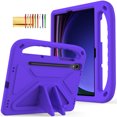 thumbnail image 1 of TECH CIRCLE Kids Case for Galaxy Tab S9 FE Plus/S9 Plus/S8 Plus/S7 FE/S7 Plus 5G Case 12.4", Lightweight Shockproof Rugged Protective Handle Stand Kids Friendly EVA Case with S Pen Holder,Purple, 1 of 6