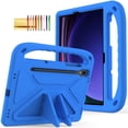 thumbnail image 1 of TECH CIRCLE Kids Case for Galaxy Tab S9 FE Plus/S9 Plus/S8 Plus/S7 FE/S7 Plus 5G Case 12.4", Lightweight Shockproof Rugged Protective Handle Stand Kids Friendly EVA Case with S Pen Holder,Blue, 1 of 6