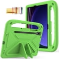 thumbnail image 1 of TECH CIRCLE Kids Case for Galaxy Tab S9 FE Plus/S9 Plus/S8 Plus/S7 FE/S7 Plus 5G Case 12.4", Lightweight Shockproof Rugged Protective Handle Stand Kids Friendly EVA Case with S Pen Holder,Green, 1 of 6