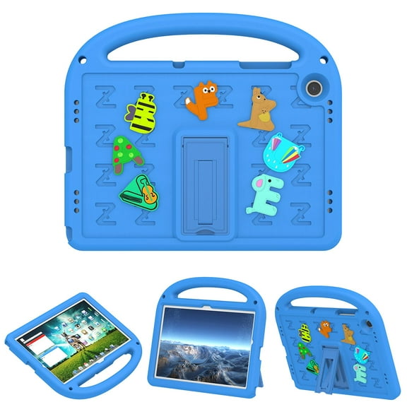 TECH CIRCLE Kids Case for Samsung Galaxy A9+ Plus Tablet (11-Inch) 2023, Cute Cartoon Case for Kids/Boys/Girls, with Kickstand & Handle & Shoulder Strap, Durable Protective Lightweight Case, Blue