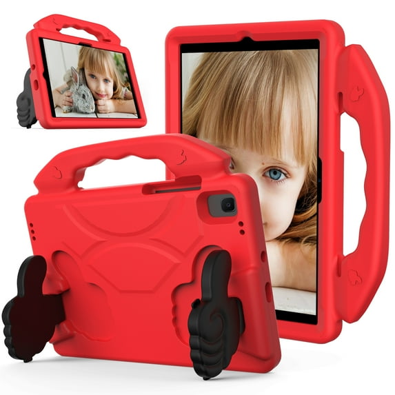 TECH CIRCLE Kids Case for Samsung Galaxy Tab A8 10.5 2022(SM-X200/SM-X205), Galaxy Tab A8 10.5 Case, Light Weight Shockproof Handle Stand Case for Samsung A8 Tablet 10.5 Inch 2022, Red