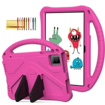 TECH CIRCLE Kids Case for T-Mobile Revvl Tab 5G 2023 Tablet,Lightweight Shockproof Rugged EVA Kids Friendly Handle Stand Child Proof Silicone Case for T-Mobile REVVL Tab 5G 2023 10.36" Tablet,Rose