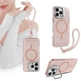 thumbnail image 1 of TECH CIRCLE Lanyard Phone Case for iPhone 13 Pro Max, Cute Spots Transparent Back Magnetic Case with Wrist Strap, Kickstand, Compatible with MagSafe Accessories, Protective Slim Clear Cover, Pink, 1 of 6
