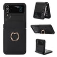 thumbnail image 1 of TECH CIRCLE Leather Case for Galaxy Z Flip 4 2022 (6.7 inch) - Shockproof Classic Case with Phone Ring Holder, Black, 1 of 11