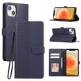 thumbnail image 1 of TECH CIRCLE Leather Case for iPhone 15 Plus (6.7") 2023 - Lightweight Folio Functional Phone Case with Stand/Card Slots/Wrist Strap, Protective Slim Cover, Blue, 1 of 8