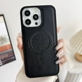 thumbnail image 1 of TECH CIRCLE Leather Case for iPhone 15 Pro (6.1") 2023 - Premium PU Leather/Silicone Case [Compatible with Magsafe] [Cute Clock Design] Protective Lightweight Back Cover Phone Case, Black, 1 of 4