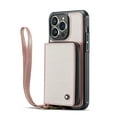 thumbnail image 1 of TECH CIRCLE Leather Wallet Case for iPhone 14 Plus Zipper Pocket RFID Blocking Card Holders Large Capacity Anti-Scratch Detachable Handstrap Shockproof Case For iPhone 14 Plus,Rosegold, 1 of 7