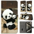 thumbnail image 1 of TECH CIRCLE For MOTO G Power 2023 Case,Premium PU Leather Funny Pattern Flip Wallet Case Cover with Card Slots Kickstand Women Girls Case for MOTO G Power 2023 6.5",Panda, 1 of 6