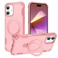 thumbnail image 1 of TECH CIRCLE Magneitc Case for iPhone 16 Plus,Shockproof Invisible Ring Stand Case Compatible with Mag Safe Rugged Back Cover for iPhone 16 Plus,Pink, 1 of 7