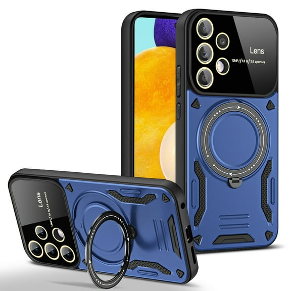 TECH CIRCLE Magnetic Case For Galaxy A32 5G,360°Rotate Magnetic Ring Stand Case with Mag-Safe Rugged Shockproof Protective Anti-Drop Cover for Samsung Galaxy A32 5G 6.5" 2021,Darkblue
