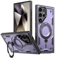 thumbnail image 1 of TECH CIRCLE Magnetic Case for Galaxy S24 Ultra, [Compatible with MagSafe] Built in 360° Rotatable Ring Holder Kickstand Slim Shockproof Protective Phone Case for Galaxy S24 Ultra 6.8" 2024,Purple, 1 of 6