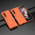 thumbnail image 1 of TECH CIRCLE Magnetic Case for Samsung Galaxy Z Fold 4, Lightweight Ultra-thin Slim Fit Hard PC Phone Case Compatible for Magsafe Anti-Scratch Shockproof Protective Cover for Galaxy Z Fold 4,Orange, 1 of 10