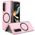 thumbnail image 1 of TECH CIRCLE Magnetic Case for For Samsung Galaxy Z Fold 5 5G 2023 ,Built in Magnet Compatible with MagSafe Charger,Shockproof Lightweight Slim Hard PC Folding Phone Case for Galaxy Z Fold 5,Pink, 1 of 9