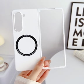 TECH CIRCLE Magnetic Case for Samsung Galaxy Z Fold 5, Lightweight Ultra-thin Slim Fit Hard PC Phone Case Compatible for Magsafe Anti-Scratch Shockproof Protective Cover for Galaxy Z Fold 5,White