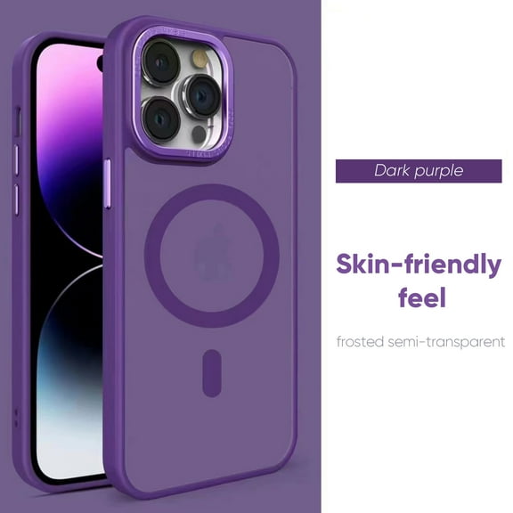 TECH CIRCLE Magnetic Case forFor iPhone 13,[Compatible with Magsafe & Military-Grade Proof] Dust-Proof Shockproof Protective Women Men Case for Apple iPhone 13 6.1" 2021,Darkpurple