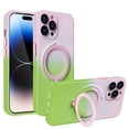 thumbnail image 1 of TECH CIRCLE Magnetic Case For iPhone 11 Pro Max with Invisible Stand [Compatible with MagSafe] Shockproof Protective Slim Gradient Color Ring Holder Phone Cases for iPhone 11 Pro Max,Pink Green, 1 of 7