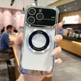 thumbnail image 1 of TECH CIRCLE Magnetic Clear Case For iPhone 14 with Full Camera Protection, Military Grade Drop Protection Women Girls Phone Case Compatible with MagSafe for Apple iPhone 14 6.1" 2022,Silver, 1 of 7