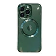 thumbnail image 1 of TECH CIRCLE Magnetic Clear Case for iPhone 13 Pro Max with Camera Lens Protector Plating Luxury Case Compatible with MagSafe Soft TPU Shockproof Protective Women Girl Men Case, Green, 1 of 6