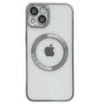 thumbnail image 1 of TECH CIRCLE Magnetic Clear Case for iPhone 14 Plus with Camera Lens Protector Plating Luxury Case Compatible with MagSafe Soft TPU Shockproof Protective Phone Case for iPhone 14 Plus 6.7 Inch,Silver, 1 of 1