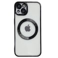 thumbnail image 1 of TECH CIRCLE Magnetic Clear Case for iPhone 14 Plus with Camera Lens Protector Plating Luxury Case Compatible with MagSafe Soft TPU Shockproof Protective Phone Case for iPhone 14 Plus 6.7 Inch,Black, 1 of 1