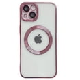 thumbnail image 1 of TECH CIRCLE Magnetic Clear Case for iPhone 14 Pro with Camera Lens Protector Plating Luxury Case Compatible with MagSafe Soft TPU Shockproof Protective Women MenPhone Case for 14 Pro 6.1", Rosegold, 1 of 1