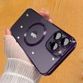 thumbnail image 1 of TECH CIRCLE Magnetic Clear Case for iPhone 15 Pro with Camera Lens Protector Plating Luxury Case Compatible with MagSafe Soft TPU Shockproof Protective Phone Case for iPhone 15 Pro,Purple, 1 of 6