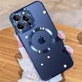 thumbnail image 1 of TECH CIRCLE Magnetic Clear Case for iPhone 15 Pro with Camera Lens Protector Plating Luxury Case Compatible with MagSafe Soft TPU Shockproof Protective Phone Case for iPhone 15 Pro,Darkblue, 1 of 6