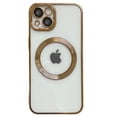 thumbnail image 1 of TECH CIRCLE Magnetic Clear Case for iPhone 16 with Camera Lens Protector Plating Luxury Case Compatible with MagSafe Soft TPU Shockproof Protective Phone Case for 16 Pro Max 6.1 Inch,Gold, 1 of 6