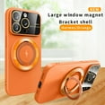thumbnail image 1 of TECH CIRCLE Magnetic For iPhone 12 Case,Compatible with MagSafe Military Grade Rugged Slim Stand Ring Holder Shockproof Protective Phone Cover for iPhone 12 6.1" 2020,Orange, 1 of 1