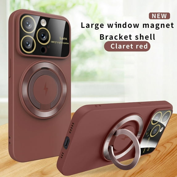 TECH CIRCLE Magnetic For iPhone 15 Plus Case,Compatible with MagSafe Military Grade Rugged Slim Stand Ring Holder Shockproof Protective Phone Cover for iPhone 15 Plus 6.7" 2023,Red
